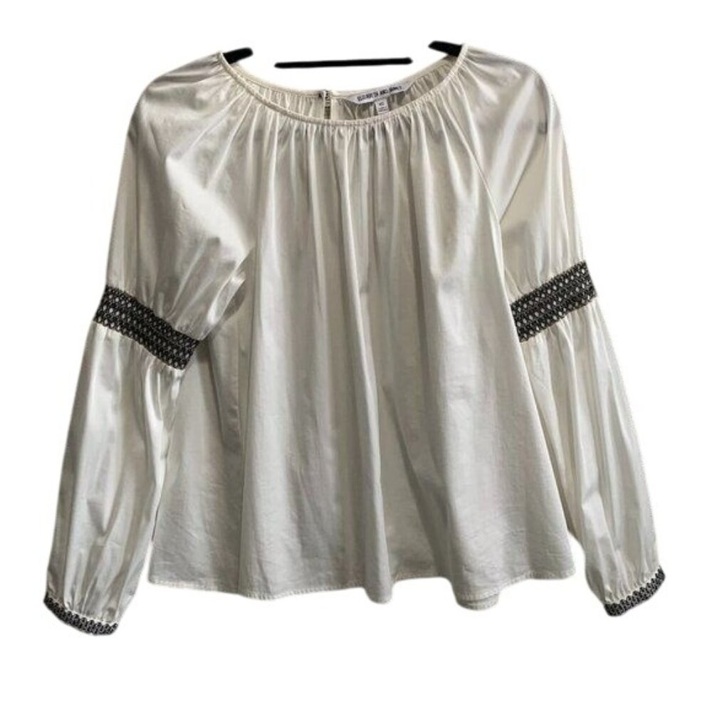 Elizabeth and James Boho Embroidered Bell Sleeve Blouse XS